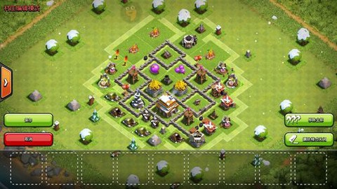 五本部落冲突怎么摆