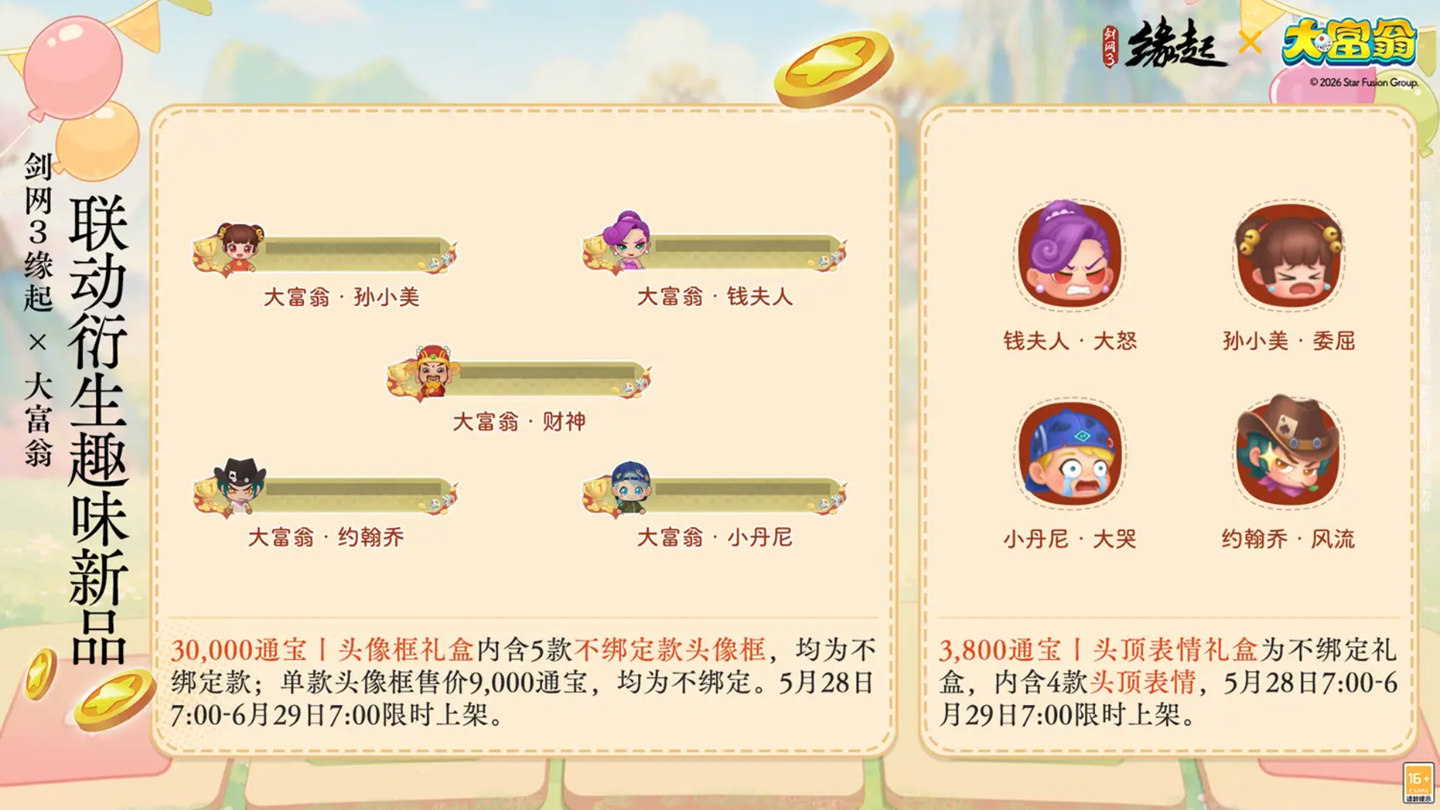 今日宜当大富翁！《剑网3缘起》x《大富翁》联动上线！[图11]
