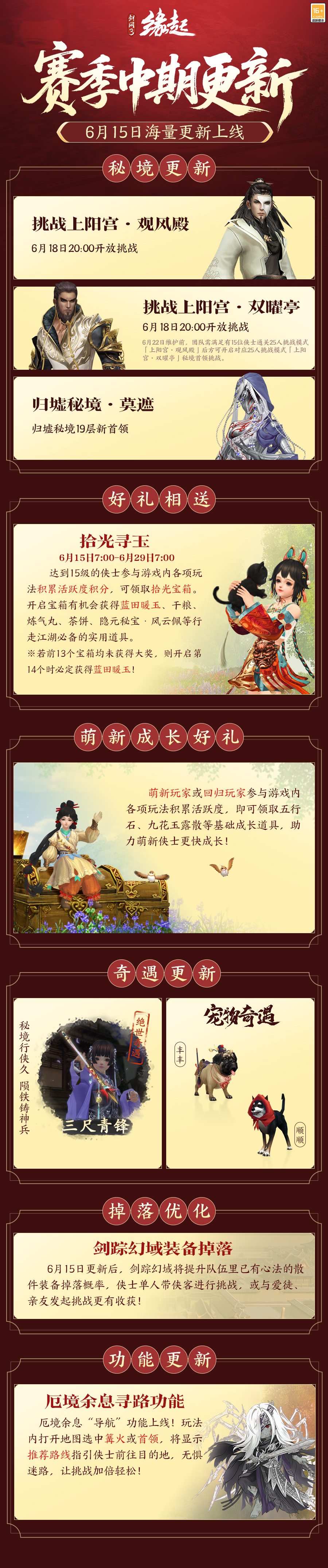 《剑网3缘起》弈血上阳下半赛季今日启程海量更新齐上线[图1]